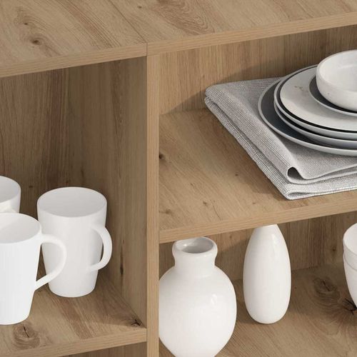 Bufet dąb artisan 120 x 30 x 75 cm Materiał drewnopochodny na Arena.pl