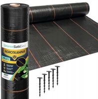 AGROTKANINA 90G 1,1x100m CZARNA AGROWŁÓKNINA UV 3% ANTYCHWASTOWA +