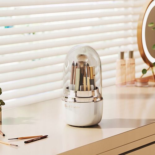 Obrotowy organizer pojemnik na pędzle do makijażu kosmetyki kuferek na Arena.pl