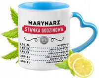 Dla Marynarza Kubek Błękitny Z Uszkiem W Kształcie Serca Na Prezent