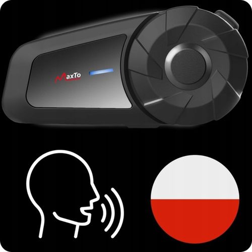 INTERKOM MOTOCYKLOWY BLUETOOTH MAXTO MX1 | BLUETOOTH|POLSKI LEKTOR na Arena.pl