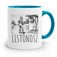 Kubek Błękitny Prezent Dla Listonosza Najlepszy Z Nadrukiem Ze Zdjęciem