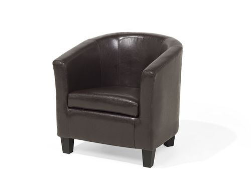 Fotel ekoskóra brązowy BORWICK na Arena.pl