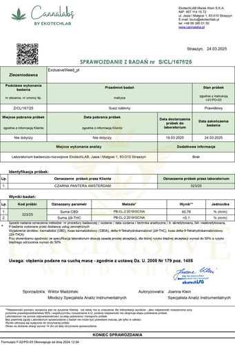 Susz konopny CBD Czarna Pantera SUPER AMSTERDAM 1g na Arena.pl