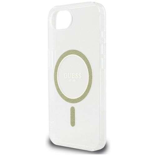 Etui Guess IML Glitter Circle MagSafe do iPhone 16e przezroczysty na Arena.pl