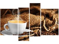 130CM 85 OBRAZ 4 ELEM FILIŻANKA KAWY ŚCIENNY