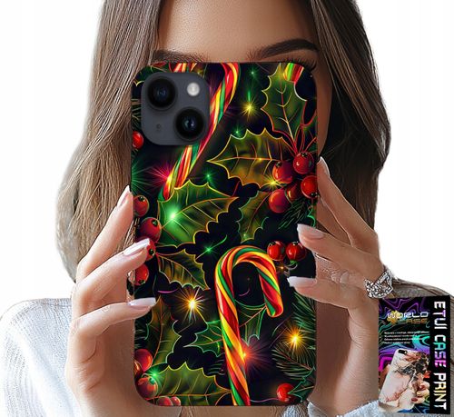 ETUI DO IPHONE 15 - LASKA CUKROWA, JEMIOŁA, CHOINKA + SZKŁO na Arena.pl