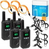 KRÓTKOFALÓWKI 4x WALKIE TALKIE BAOFENG RADIOTELEFON LATARKA DUŻY ZASIĘG EU