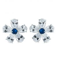 SREBRNE KOLCZYKI KWIATKI NA SZTYFT W RÓŻNYCH KOLORACH SREBRO PRÓBY 925