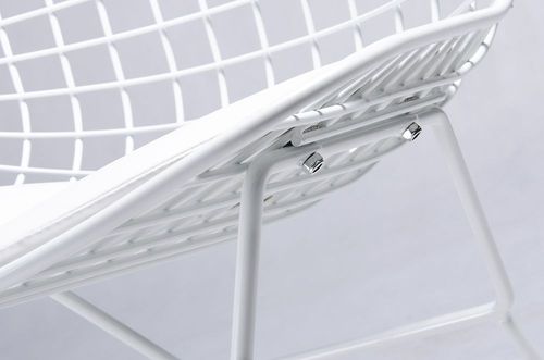 Krzesło NET SOFT białe - biała poduszka, metal na Arena.pl
