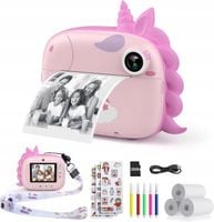Aparat HiMont Natychmiastowy z drukarką dla dziecka jednorożec + karta 32GB