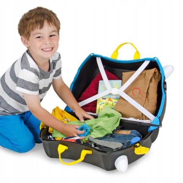 Walizka jeżdżąca Trunki dla dzieci jeździk pirat Pedro czarna walizeczka zdjęcie 6