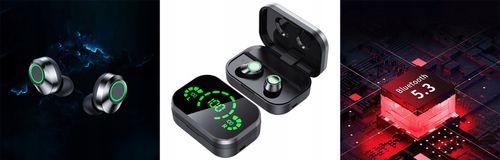 Słuchawki bezprzewodowe douszne BLUETOOTH 5.0 YD03 dotykowe stacja ładująca na Arena.pl