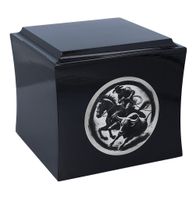 Drewniana Urna z Motywem Rodeo Czarna