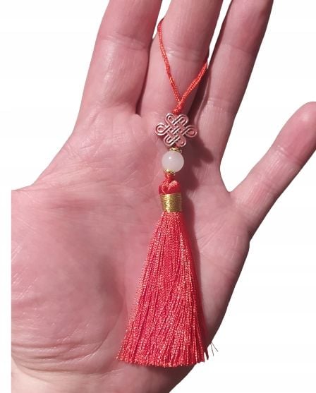Sznurek TALIZAM FENG SHUI Amulet Mini Brelok Do Kluczy na Szczęście Happy zdjęcie 3
