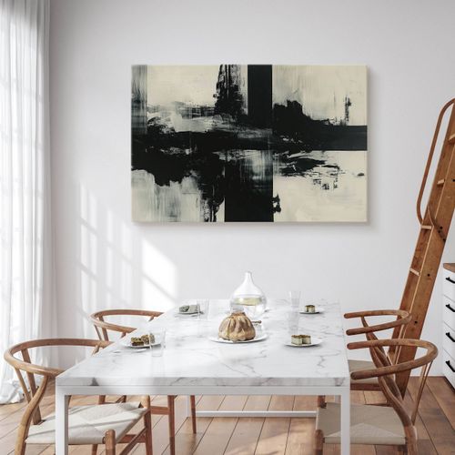 Obraz Canvas Do Sypialni Abstrakcja Czarny Wzór Akwarele 70cm x 50cm na Arena.pl