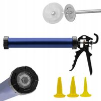 Pistolet wyciskacz do silikonu mas uszczelniacza klejów 600ml MOCNY