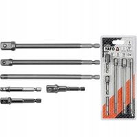 YATO ADAPTER DO NASADEK HEX REDUKCJE 1/4 3/8 1/2" 6 SZTUK STAL CrV YT-04629