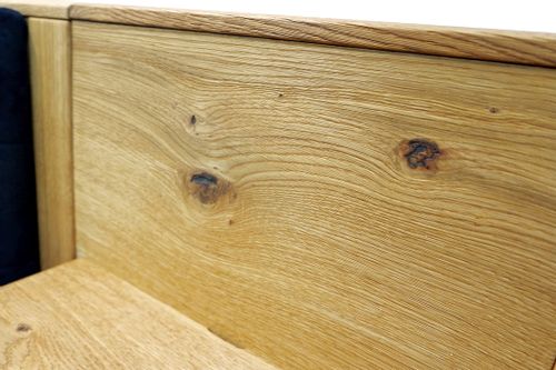 Łóżko dębowe Orio z zagłówkiem - 140x200 + panel lewy na Arena.pl