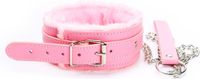 Fetish Fever - Collar With Leash - Pink