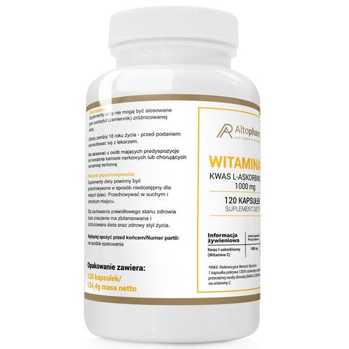 WITAMINA C 1000mg KWAS L-ASKORBINOWY WEGE 120 kaps na Arena.pl