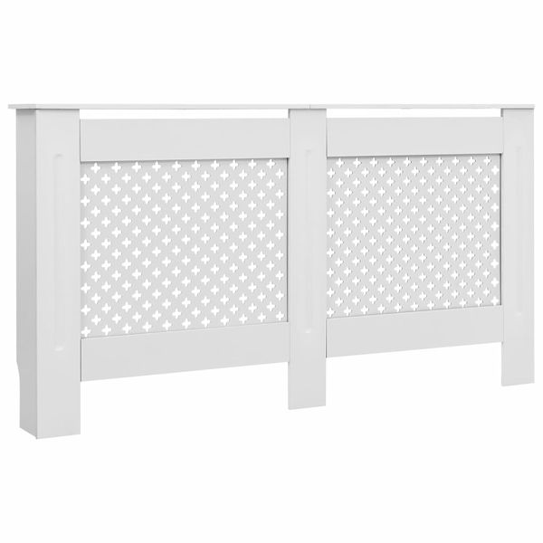 Osłona na kaloryfer, biała, 152 x 19 x 81,5 cm, MDF zdjęcie 1