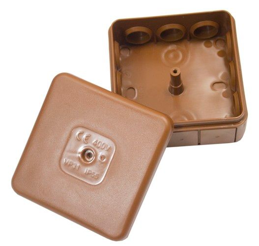 Puszka brązowa natynkowa 031-02 85x85x37 IP55 ViPlast zdjęcie 3