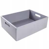 Skrzynka drewniana pudełko szare 40x30x13 cm