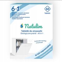 TABLETKI KOSTKI DO ZMYWARKI EKOLOGICZNE 6 W 1 NATULIM 60 SZTUK
