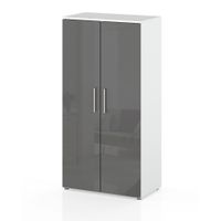Szafa Garderoba Jola 70cm Sypialnia Nowoczesna Biurowa Biała Szary Połysk
