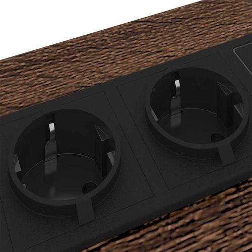 Nocna szafka z stacją ładującą z szufladą Brązowy dąb na Arena.pl