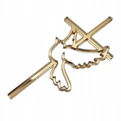 Topper na komunie złoty ZESTAW dekoracji na tort komunijny IMIĘ krzyż napis na Arena.pl