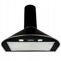 Okap Kuchenny KOMINOWY MAAN Mix 50cm Czarny przyścienny LED Cichy Mocny