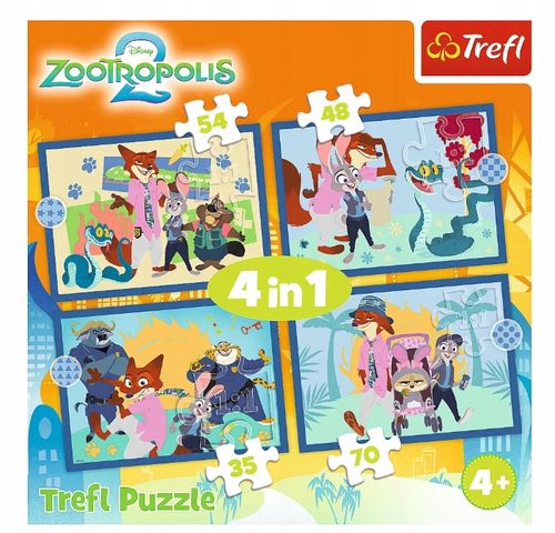 puzzle 4w1 zootopia pełna przygód 34677 na Arena.pl