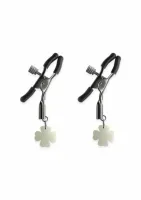 ns novelties nipple clamps g4 - regulowane klamry z silikonowymi końcowkami