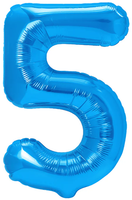 Balon foliowy Cyfra 5, 100cm, ciemnoniebieski XL