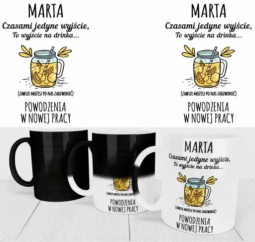 MAGICZNY KUBEK DLA PRACOWNIKÓW DO PRACY NA ODEJŚCIE Z PRACY ŚMIESZNY NADRUK zdjęcie 6