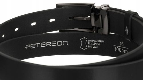 PETERSON męski pasek do spodni garnituru skórzany elegancki + pudełko na Arena.pl