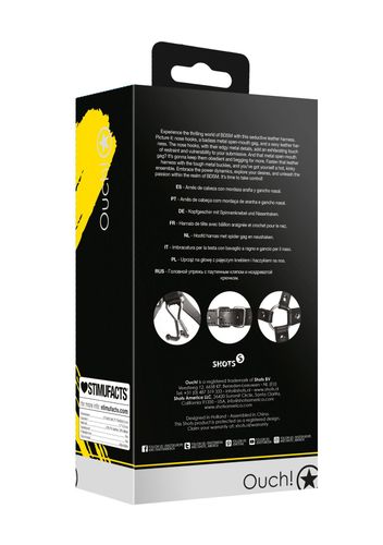 head harness with spider gag and nose hooks   black na Arena.pl