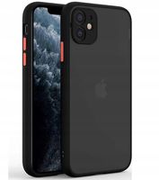 ETUI DO IPHONE 11 MATOWE CASE OCHRONA APARATU WZMACNIANE | CZARNE