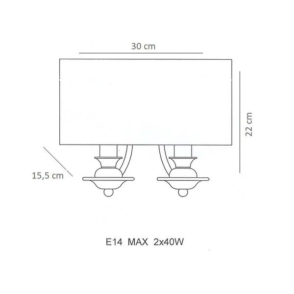 Kinkiet Berella Light Adozo Wall 2 CH BL1379 zdjęcie 3