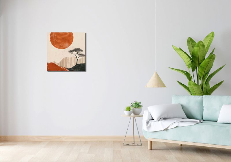 Obraz 50x50cm Afrykański Zachód Słońca zdjęcie 2