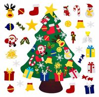 CHOINKA FILCOWA NA ŚCIANĘ Z OZDOBAMI ZABAWKA DLA DZIECI ŚWIĘTA 100CM AG712A