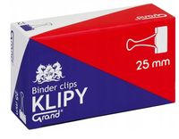 klipy metalowe 25 mm czarne 12 szt grand