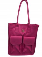 Laura Biaggi - pojemna torebka shopper dwie kieszenie fuksja AB319
