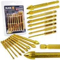 WIERTŁA DO SZKŁA PŁYTEK CERAMIKI GRESU WIERTŁO 3-12MM 8 SZT HEX 1/4"