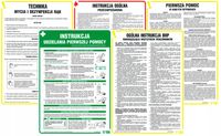 ZESTAW INSTRUKCJI TABLIC BHP PPOŻ PIERWSZA POMOC