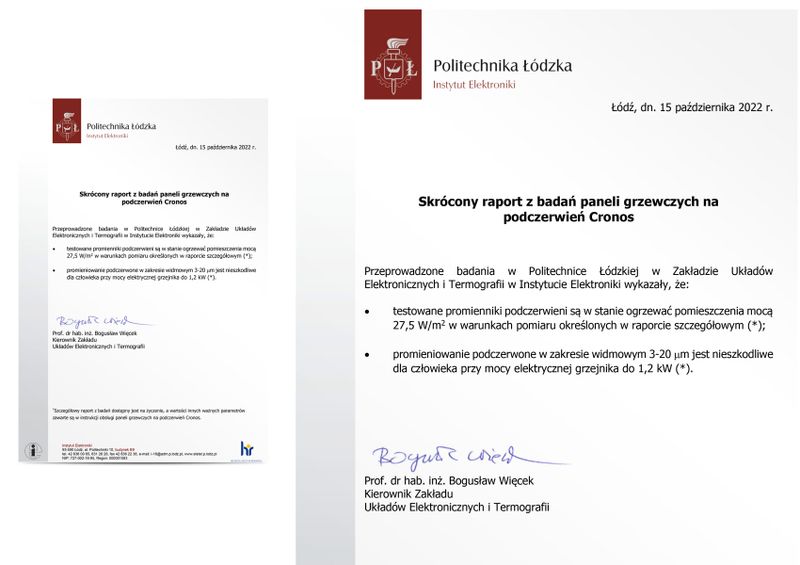 GRZEJNIK PODCZERWIEŃ GRAFEN TERMOSTAT WiFi 900W zdjęcie 9