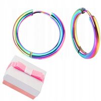 Srebrne kolczyki kółka kolorowe dla dziewczynki dzieci kolczyki srebro 925