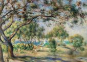 Plakat 18x13cm Paysage, Pierre-Auguste Renoir Vintage do Salonu